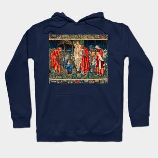 ADORATION OF THE MAGI William Morris,Burne-Jones Christmas Tapestry Hoodie